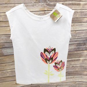 Crazy 8 Short Sleeve Tee Flower White Girl